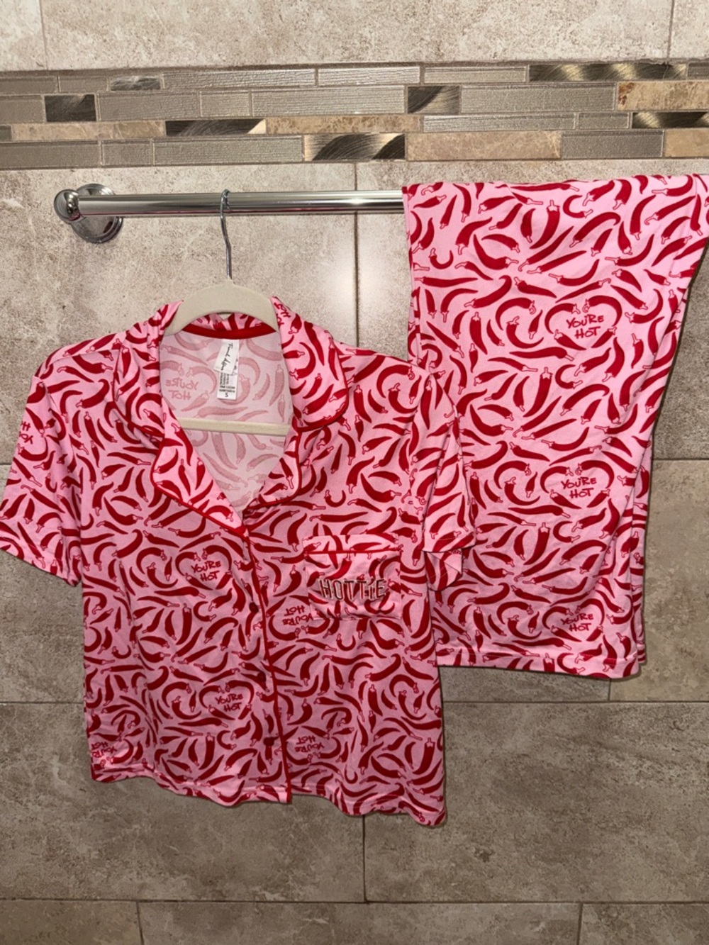 You're Hot Pink Chili Pepper Women's Pajama Set